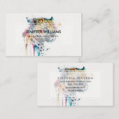 Waterverf Jaguar Visitekaartje (Voorkant / Achterkant)