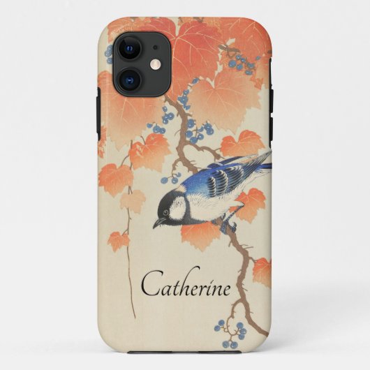  Waterverf Japans afdrukken met vogel Case-Mate iPhone Case (Achterkant)