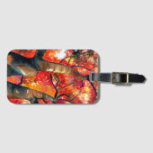 Waterverf Japanse mazelboomkunst Bagagelabel (Voorkant (horizontaal))