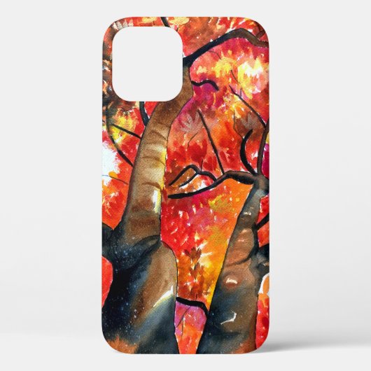 Waterverf Japanse mazelboomkunst Case-Mate iPhone Case (Achterkant)