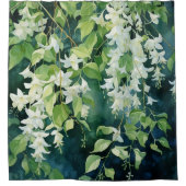 Waterverf Jasmine Blossom Drift Douchegordijn (Voorkant)