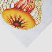 Waterverf Jellyfish tegen witte achtergrond Tissuepapier (Detail)