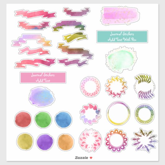 Waterverf Journal Decoration Kit DIY Planner Sticker (Vel)