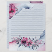 Waterverf Julia Floral Writing Paper (Voorkant / Achterkant)