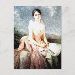 Waterverf Juliette Gordon Low portret Briefkaart