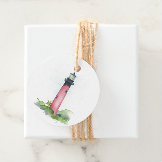 Waterverf Jupiter - vuurtoren Bedankjes Labels (In situ)