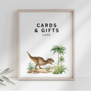 Waterverf Jurassic Dinosaur Gift Tafelteken Poster