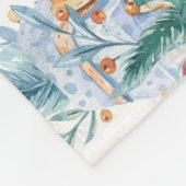 Waterverf Kaars en kerstdecoratie Fleece Deken (Hoek)