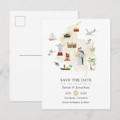 Waterverf kaart van Columbia Destination Wedding (Voorkant / Achterkant)