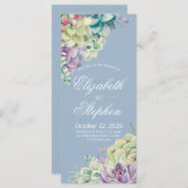 Waterverf Kaart weduwenprogramma's Succulente Plan (Voorkant / Achterkant)