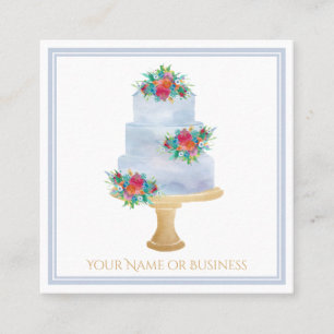 Waterverf Kaart Winkelbakkerij Vierkante Visitekaartje