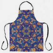 Waterverf Kaleidoscoop Mandala Oriental Design. Schort (Voorkant)