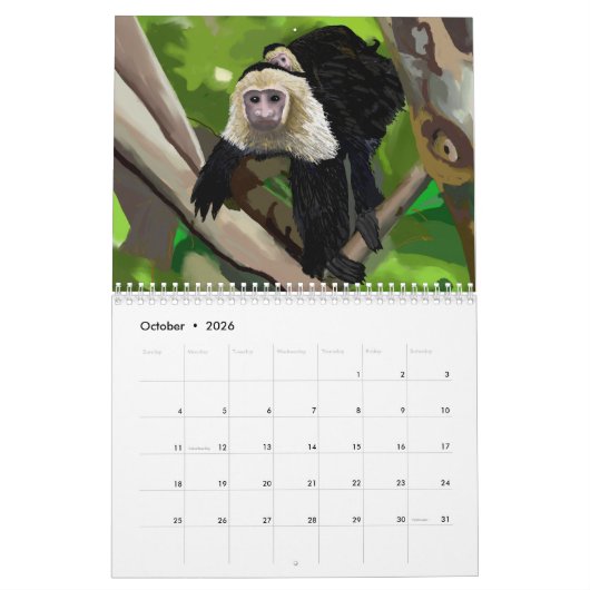 Waterverf kalender per eiland Art Bocas (Okt 2026)