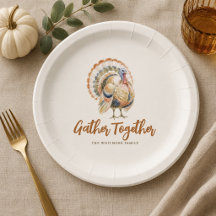 Waterverf kalkoen Thanksgiving Friendsgiving Herfs