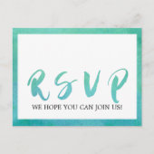 Waterverf kalligrafiemelk menu Keuze RSVP (Voorkant)