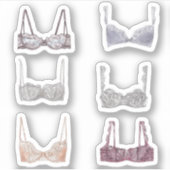 waterverf kant lingerie illustratie sticker (Voorkant)