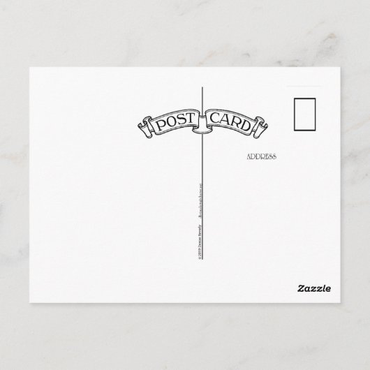 Waterverf kardinaal briefkaart (Achterkant)