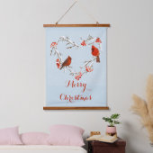 Waterverf Kardinaal Roodbaard Kerstfeest Han Hangend Wandkleed (Slaapkamer)