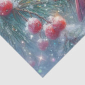 Waterverf kardinaal Snowy Forest Decoupage Tissuepapier (Detail)