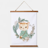 Waterverf  Kat Hangend Wandkleed (Voorkant)