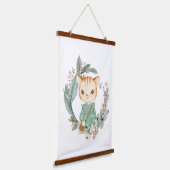 Waterverf  Kat Hangend Wandkleed (Gebogen)