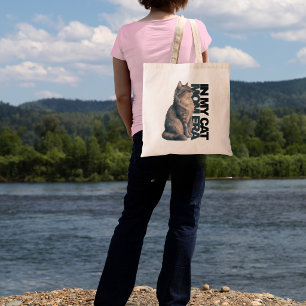 Waterverf Kat Moeder Typografie Ontwerp Tote Bag