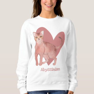 Waterverf Kat roze hartslag Trui