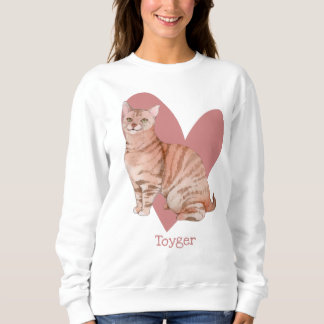 Waterverf Kat roze Trui