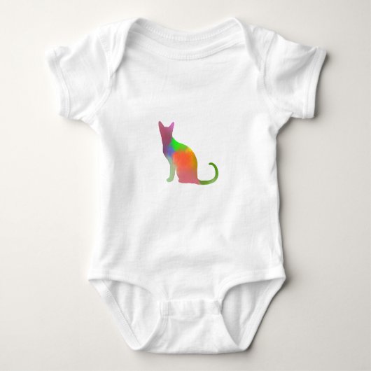 Waterverf kat silhouet romper (Voorkant)