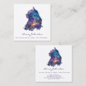 Waterverf Kat Square Visitekaartje (Voorkant / Achterkant)