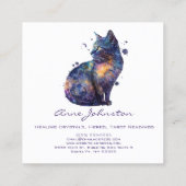 Waterverf Kat Square Visitekaartje (Achterkant)