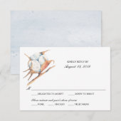 Waterverf Katoen Plant | Bruiloft RSVP (Voorkant / Achterkant)