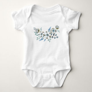 Waterverf Katoenen Bloemen en Eucalyptus Romper