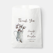 Waterverf Katoenen Stengels in Grijze Pitcher Brui Bedankzakje (Voorkant)