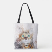 Waterverf Katten Draagtas (Achterkant)