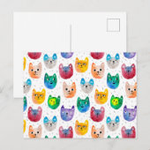 Waterverf katten en vrienden briefkaart (Voorkant / Achterkant)
