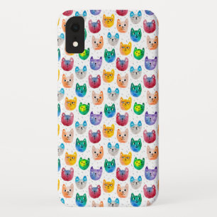 Waterverf katten en vrienden iPhone XR hoesje