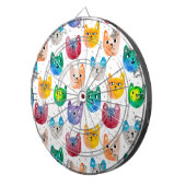 Waterverf katten en vrienden dartbord (Voorkant Rechts)