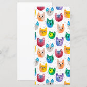 Waterverf katten en vrienden menu (Voorkant / Achterkant)