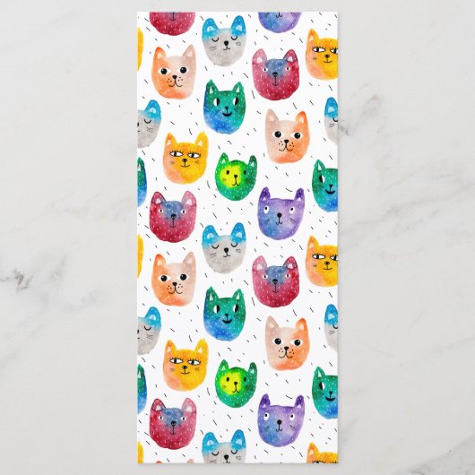 Waterverf katten en vrienden menu (Voorkant)