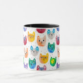Waterverf katten en vrienden mok (Midden)