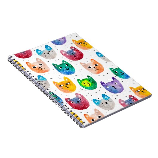 Waterverf katten en vrienden notitieboek (Rechterzijde)