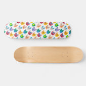 Waterverf katten en vrienden skateboard (Horizontaal)