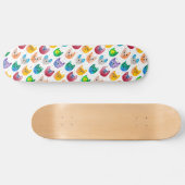 Waterverf katten en vrienden skateboard (Horizontaal)