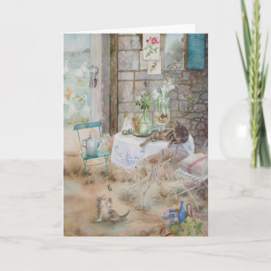 Waterverf katten in het Boerderij schilderen Kaart