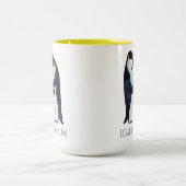 Waterverf keizer pinguins tweekleurige koffiemok (Center)