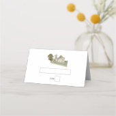 Waterverf Kerk Traditioneel Monogram Huwelijk (Voorkant)