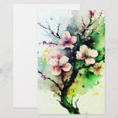 Waterverf kerry Blossom Soap Wrap Paper (Voorkant / Achterkant)