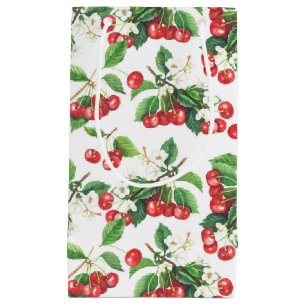 Waterverf Kersen Bloemenpatroon Klein Cadeauzakje