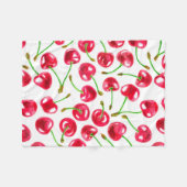 Waterverf kersen patroon fleece deken (Voorkant (Horizontaal))